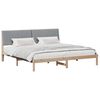 vidaXL Bed Frame with Headboard Brown 200 x 200 cm Solid Pine Wood
