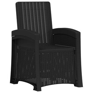 vidaXL Reclining Garden Chair Rattan Look Anthracite PP