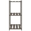 vidaXL 3-Tier Storage Rack Grey 60x38x90 cm Solid Wood Pine