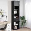 vidaXL Highboard Black Oak 50 x 42.5 x 225 cm Engineered Wood