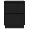 vidaXL Bedside Cabinet Black Oak 39 x 34.5 x 50 cm Engineered wood