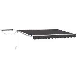 vidaXL Electric Retractable Awning White and Anthracite 2.5 x 2 m