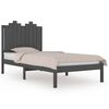 vidaXL Bed Frame without Mattress Grey Solid Wood 90x200 cm