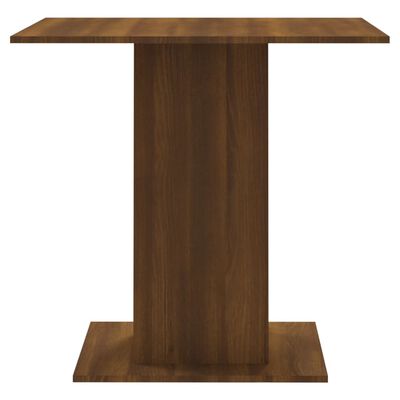 vidaXL Dining Table Brown Oak 80x80x75 cm Engineered Wood