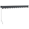 vidaXL Retractable Awning Anthracite 3.5x2.5 m Fabric and Aluminium