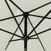 vidaXL Garden Parasol with LEDs and Steel Pole Sand 2x3 m