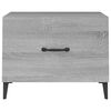 vidaXL Coffee Table with Metal Legs Grey Sonoma 50x50x40 cm