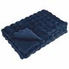 vidaXL Faux Rabbit Fur Blanket 4 pcs Marine Blue 150 x 220 cm