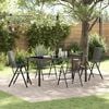 vidaXL Garden Dining Set Folding 5 pcs Anthracite Steel