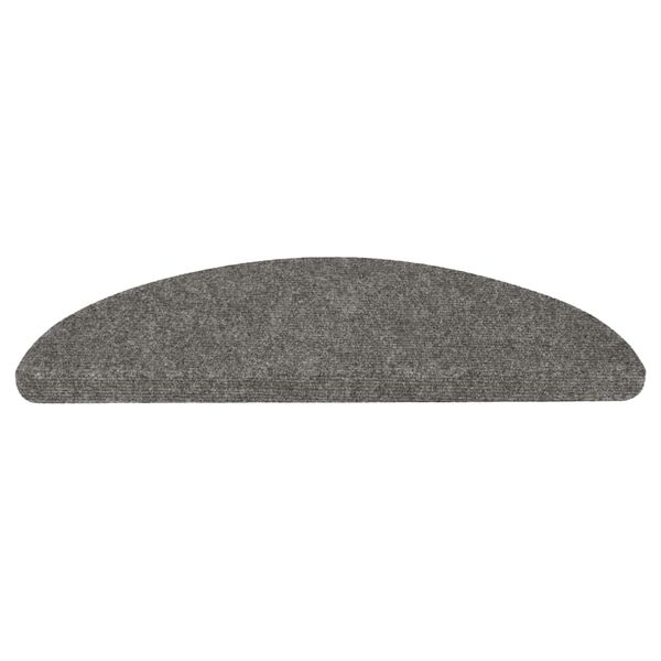 vidaXL Stair Mats Self-adhesive 10 pcs Grey 56x17x3 cm