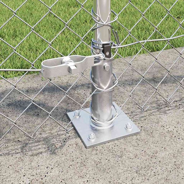 vidaXL Fence Post Silver 25 x 1 m (60 x 60 mm mesh) Steel