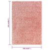 vidaXL High Pile Shaggy Rug Pink 160x230 cm 50 mm