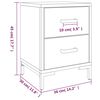 vidaXL Bedside Cabinet Black 36x30x45 cm Solid Pinewood