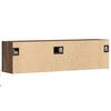 vidaXL TV Wall Cabinet with LED Lights Brown Oak 140x31x38 cm