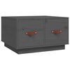 vidaXL Coffee Table Grey 60x53x35 cm Solid Wood Pine