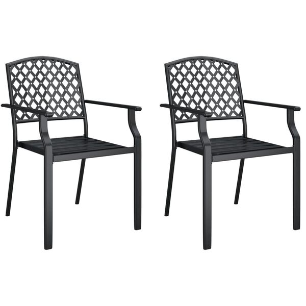 vidaXL 3 Piece Garden Dining Set Anthracite Steel