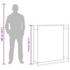 vidaXL Firewood Rack Matt Black 110x28x116 cm Steel