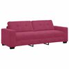 vidaXL Sofa 3 pcs Wind Red Velvet