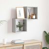 vidaXL Wall Cube Shelves 2 pcs Grey Sonoma 30x15x30 cm