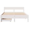 vidaXL Bed Frame without Mattress White 135x190 cm Double Solid Wood Pine
