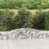 vidaXL Arched Gabion Baskets 2 pcs 400x30x40/60 cm Galvanised Iron