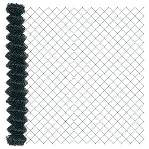 vidaXL Chain Link Fence 10 x 1.5 m Steel Green