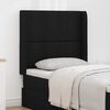 vidaXL Headboard Ear Black PVC