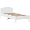 vidaXL Bookcase Bed without Mattress White 90x200cm Solid Wood Pine