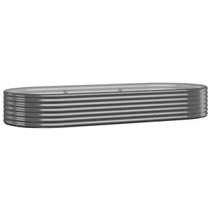 vidaXL Garden Raised Bed Galvanised Steel 249x100x36 cm Anthracite