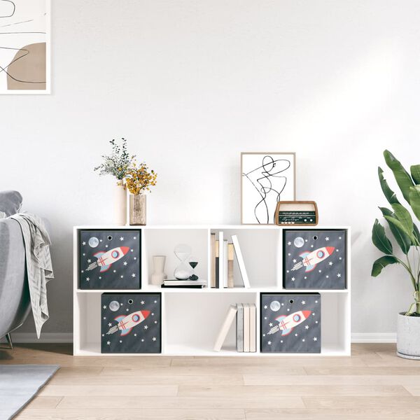 vidaXL Foldable Storage Boxes 4 pcs Grey 32x32x32 cm Non-woven Fabric