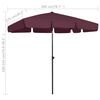 vidaXL Beach Parasol Bordeaux Red 200x125 cm