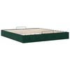 vidaXL Ottoman Bed Frame No Mattress Dark Green 200x200 cm Velvet