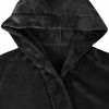 vidaXL Bathrobe Hoodie Black XXL Flannel
