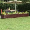 vidaXL Garden Raised Bed Galvanised Steel 332x40x36 cm Brown