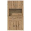 vidaXL Highboard Artisan oak 80 x 33 x 150 cm Engineered wood