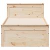 vidaXL Bed Frame without Mattress with Headboard 75x190 cm Small Single Solid Wood Pine