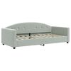 vidaXL Day Bed without Mattress Light Grey 90x190 cm Single Velvet