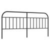 vidaXL Metal Replace Headboard Black 200 cm