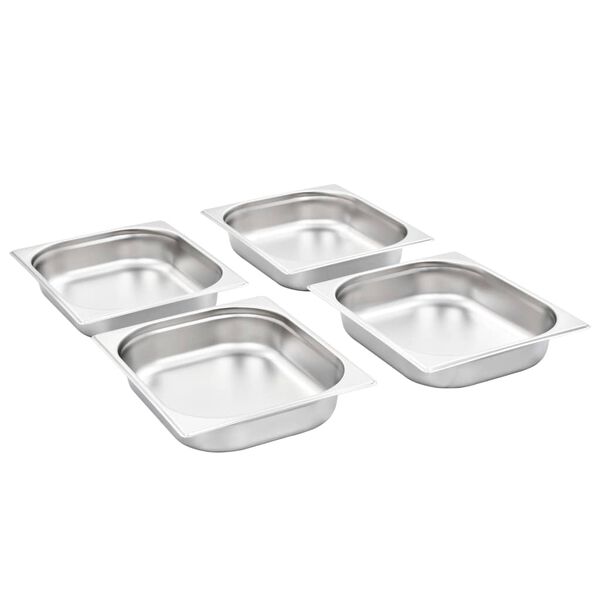 vidaXL Gastronorm Containers 4 pcs GN 1/2 65 mm Stainless Steel
