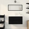 vidaXL Sink Cabinet Black oak 80 x 39 x 62 cm Engineered wood