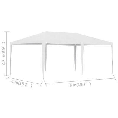 vidaXL Party Tent 4x6 m White