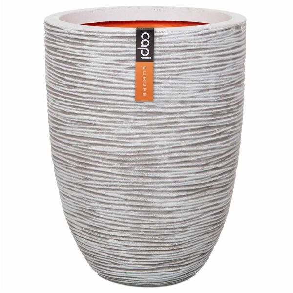 Capi Vase Nature Rib Elegant Low 46x58 cm Ivory PKOFI783