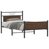 vidaXL Bed Frame without Mattress Brown Oak 100x200 cm Engineered Wood