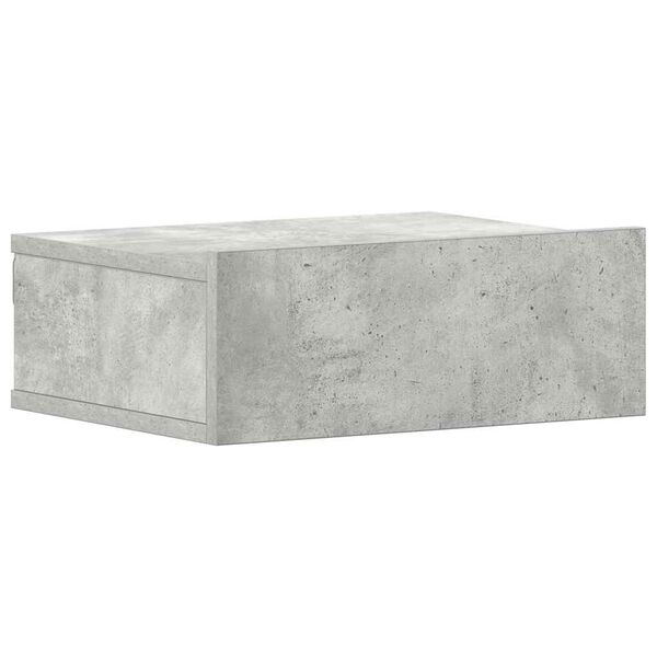 vidaXL Floating Nightstand Concrete Grey 40x30x15 cm Engineered Wood
