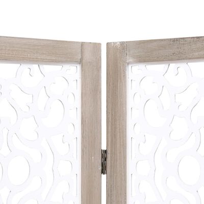 vidaXL 5-Panel Room Divider White 175x165 cm Solid Wood