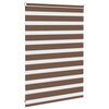 vidaXL Zebra Blind Brown 105x100 cm Fabric Width 100.9 cm Polyester