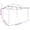 vidaXL Gazebo 4x4x3 m White 180 g/m&sup2;