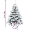 vidaXL Artificial Christmas Tree with 150 LEDs White 150 cm PE and PVC