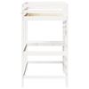 vidaXL Loft Bed without Mattress White 90x190 cm Single Solid Wood Pine