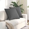 vidaXL Sofa Pillows 2 pcs Dark Grey 60 x 60 cm Fabric
